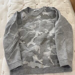 Valentino Gray Camouflage Crewneck